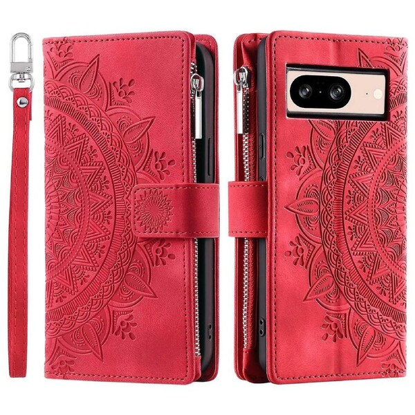 For Google Pixel 9 PU Leather Case Mandala Flower Pattern Phone Cover Wallet