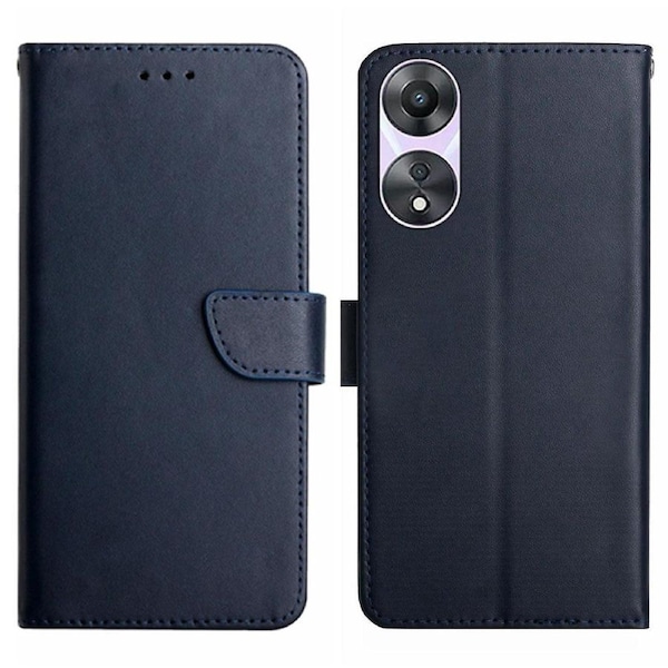 For Oppo A58 5G (China)/A78 5G (Global Version) Nappa Texture Genuine Phone Case Wallet Stand Shell