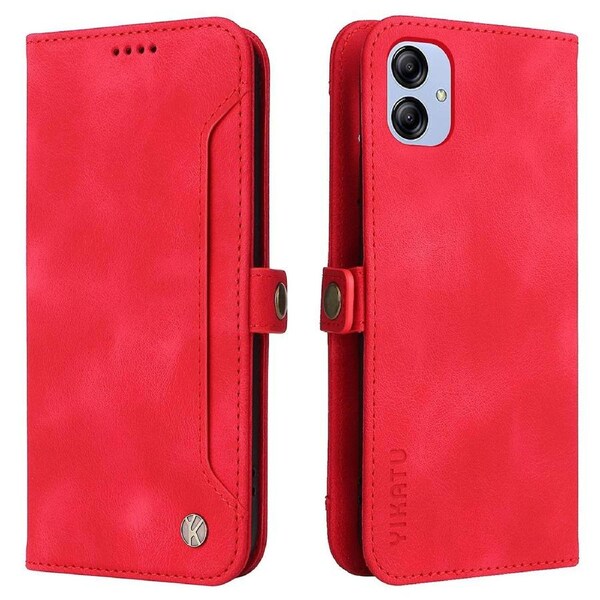 For Samsung Galaxy A04e 4G/F04 4G/M04 4G Wallet Case Flip Stand Phone Cover with Outer Card Slot