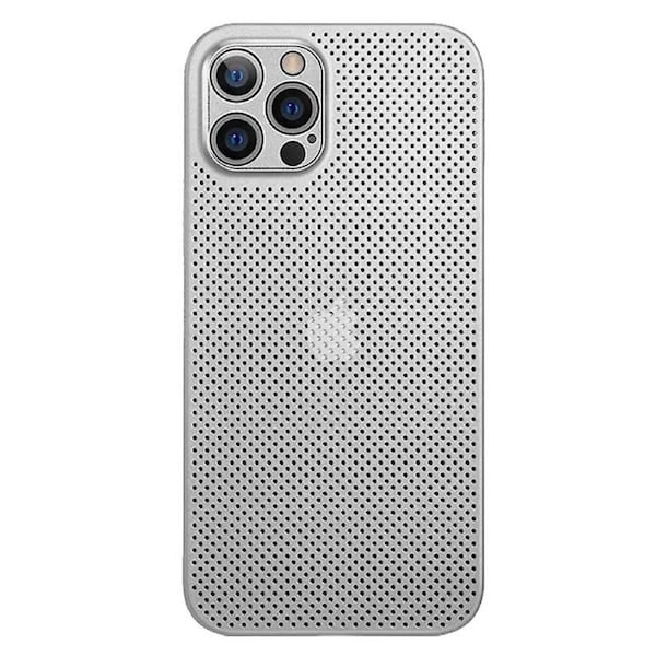 For iPhone 13 Pro 6.1 inch Breathable Hollow Hole Heat Dissipation Mesh Back Cover Phone Case
