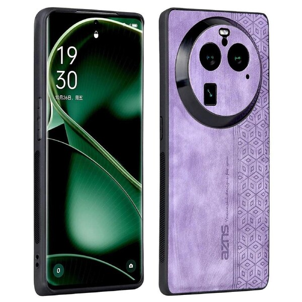 AZNS For Oppo Find X6 Pro Phone Case Imprinted PU Leather Coated TPU Protective Back Cover