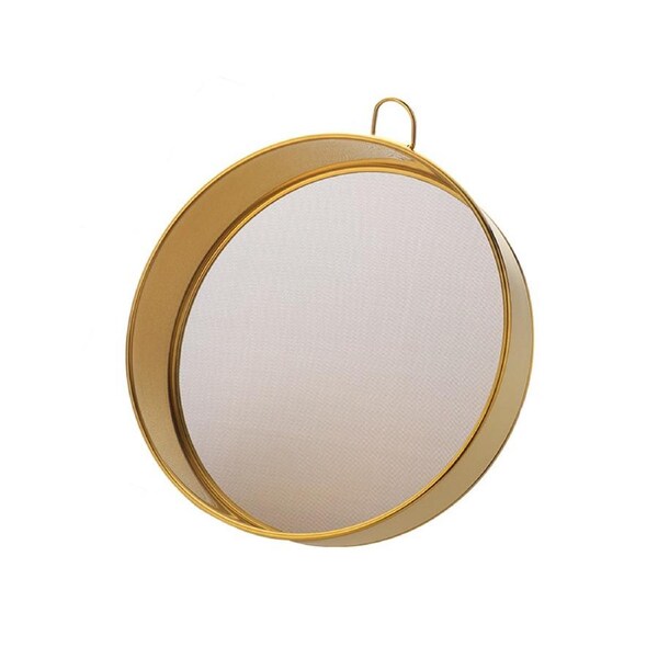 Flour Sieve Anti-rust Portable Lightweight Round Flour Sieve Powder Sifter Mesh Baking Tool for Home Golden