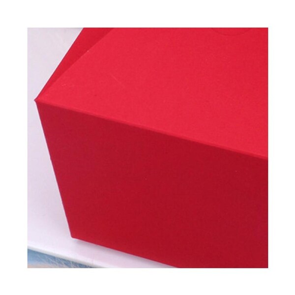 10Pcs Gift Box Freestanding Easy to Carry Paper All Match Fantasy Gift Container for Bakery Red S