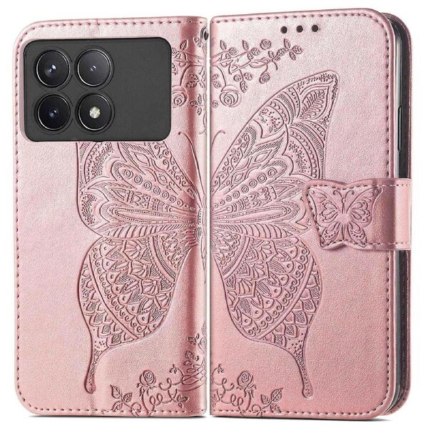 For Xiaomi Redmi K70 5G/K70 Pro 5G Case Butterfly Pattern Stand Anti-scratch Phone Cover