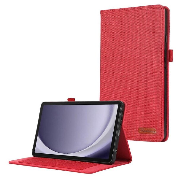 For Samsung Galaxy Tab A9 Tablet Case Cloth Texture Folio Stand Leather Cover With Card Slot
