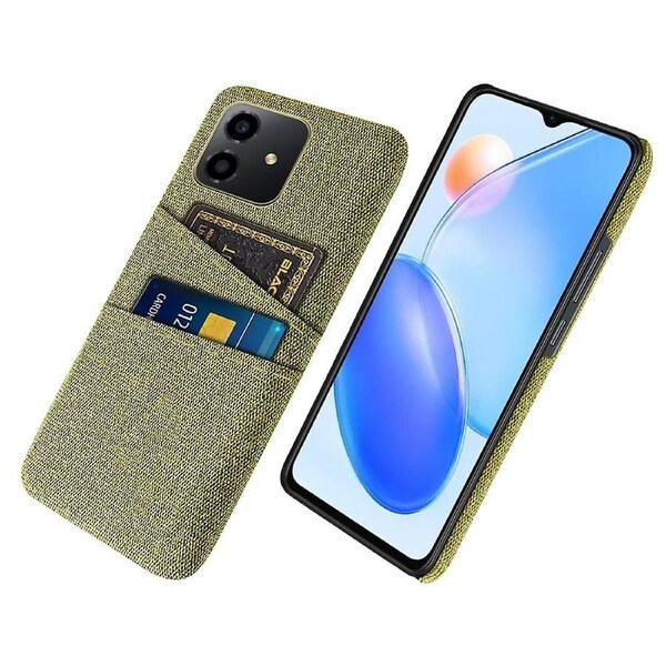 For Honor Play6C 4G Cloth Texture Phone Case Dual Card Slots Hard PC Protective Mobile Phone Cover
