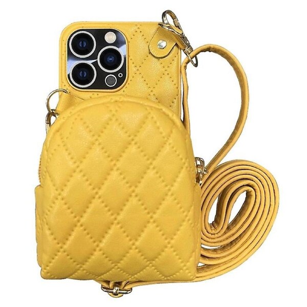 For iPhone 14 Pro Max Imprinted Cell Phone Case with Shoulder Strap