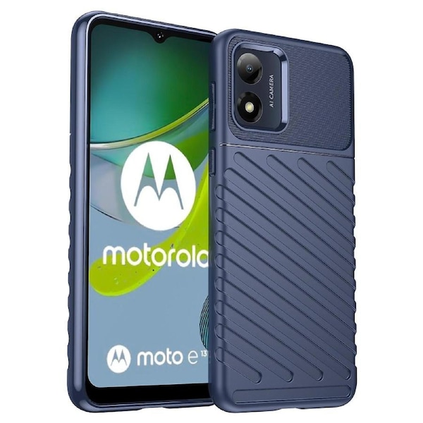 Drop-proof Mobile Phone Cover For Motorola Moto E13 4G,Thunder Series Thickened TPU Phone Back Case