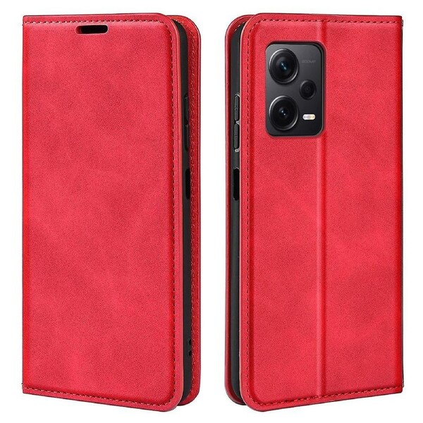 For Xiaomi Redmi Note 12 Pro+ 5G PU Leather Flip Stand Phone Cover Skin-touch Wallet Case