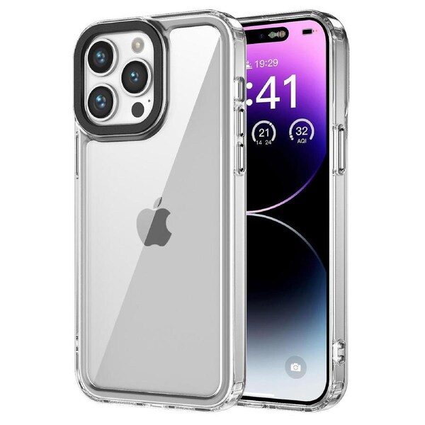 For iPhone 15 Pro Max Anti-scratch Phone Case Soft TPU+Hard PC Clear Mobile Phone Cover