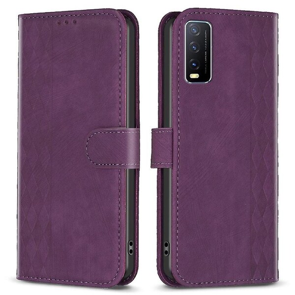 For vivo Y20s/Y11s/Y30 (China)/Y20/Y20i/iQOO U1x Grid Pattern Imprinting Phone Case