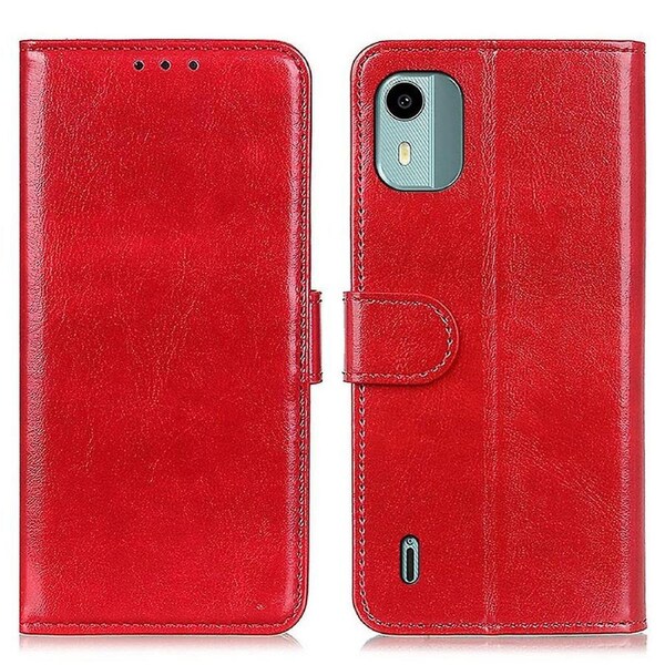 For Nokia C12 4G/C12 Plus/C12 Pro Wallet Phone Cover Crazy Horse Texture PU Leather TPU Phone Case