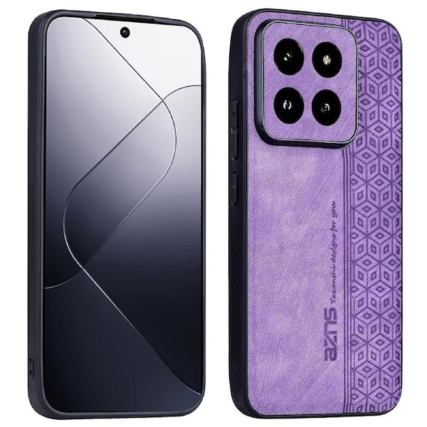 AZNS For Xiaomi 14 Pro Phone Case PU Leather Non-Slip Grip Back Cover