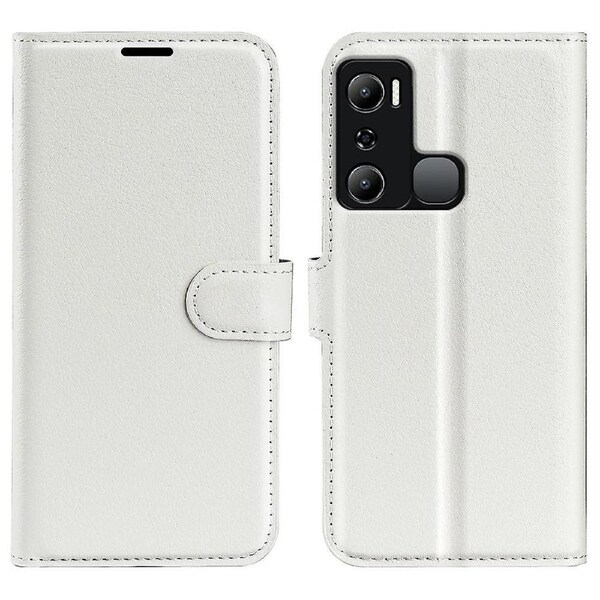 Cell Phone Case For Infinix Hot 20i 4G Litchi Texture Wallet Flip Stand PU Leather Phone Cover