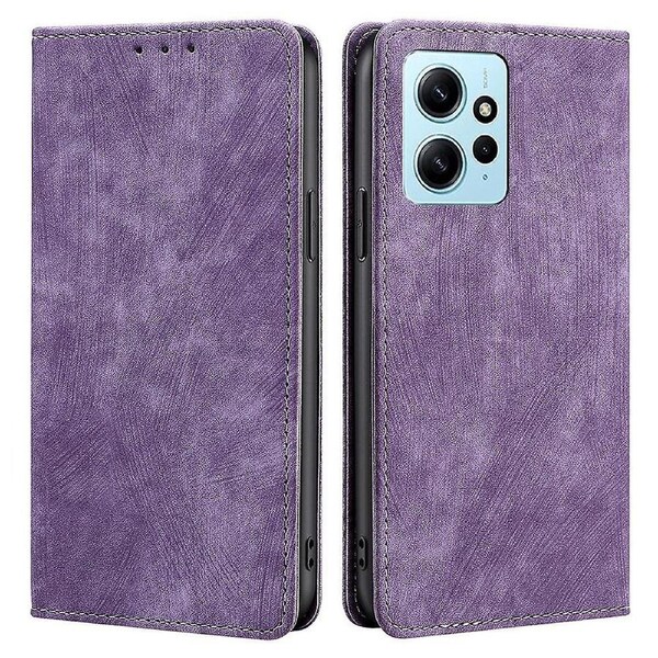 For Xiaomi Redmi Note 12 4G PU Leather RFID Blocking Phone Case Stand Wallet Drop-proof Flip Cover