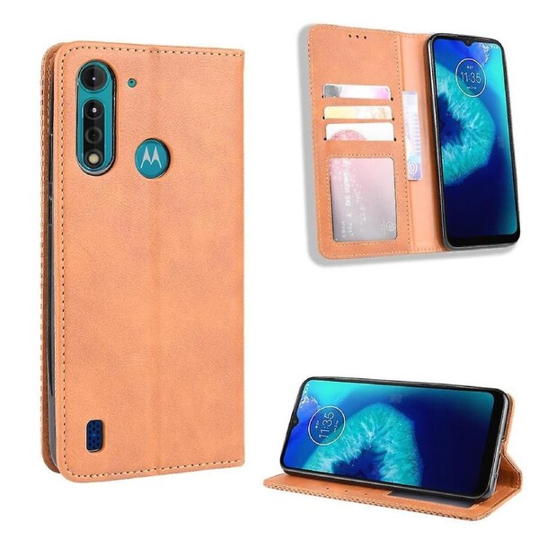 Retro ic Leather Phone Cover for Motorola Moto G8 Power Lite