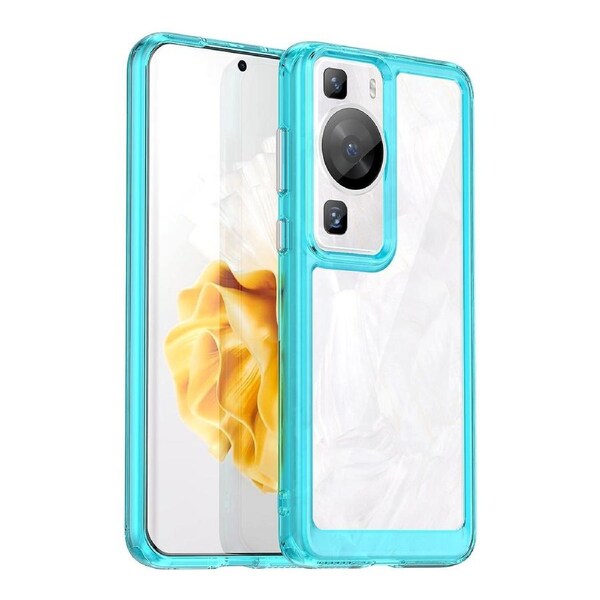 Raised Bezel Phone Case for Huawei P60/P60 Pro,TPU+Acrylic Phone Shell Drop Protection Cover Blue