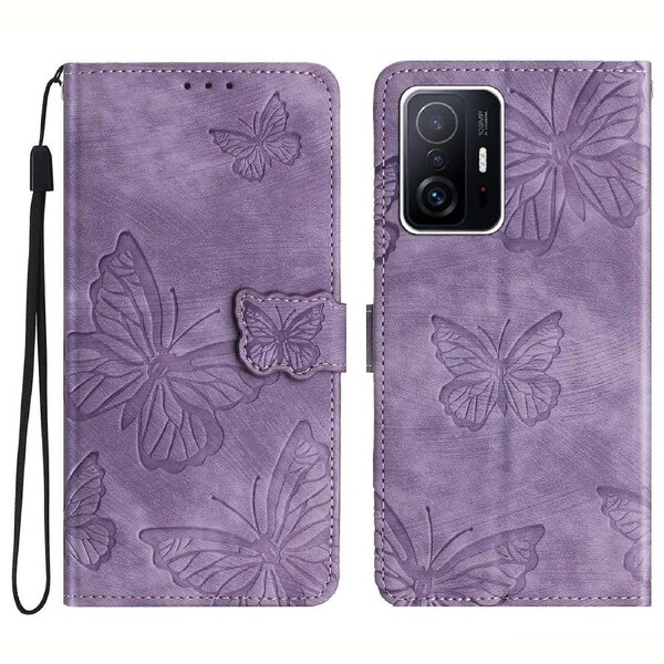 For Xiaomi 11T 5G/11T Pro 5G Protective Case Imprinted Leather Flip Cover Wallet Phone Case