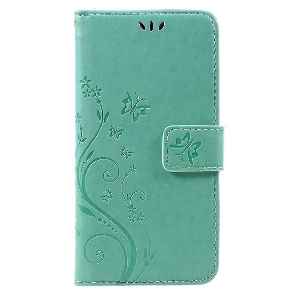 Imprinted Flora Leather Phone Case Wallet for Huawei P8 Lite (2017)/Honor 8 Lite