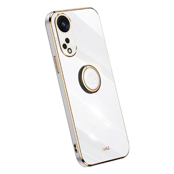 XINLI For Oppo Reno8 T 5G/A1 Pro 5G Ring Holder Kickstand Phone Case Electroplating TPU Cover