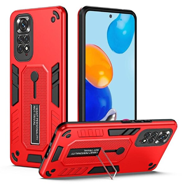 For Xiaomi Redmi Note 11 4G (Qualcomm)/Note 11S 4G Kickstand Phone Case Finger Ring Back Cover
