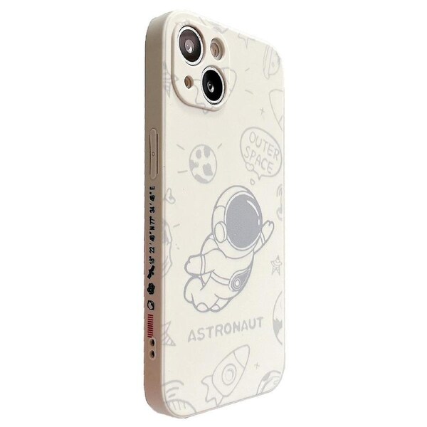 For iPhone 14 Precise Cutout Phone Shell Space Astronaut Pattern Phone Case TPU Phone Cover