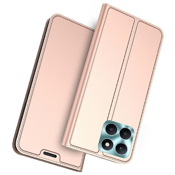Card Slots Phone Case for Honor X6a 4G,TPU+PU Leather Anti-drop Stand Phone Cover