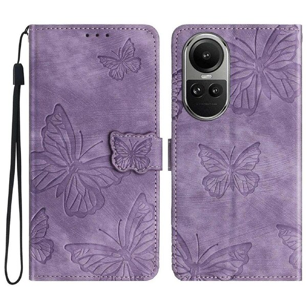 For Oppo Reno10 5G (Global)/Reno10 Pro 5G (Global) Case Leather Imprinted Phone Cover