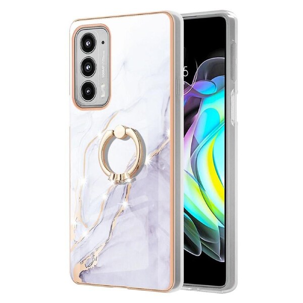 Kickstand Design Electroplating Frame IMD Pattern IML Phone Cover Case for Motorola Edge 20 006