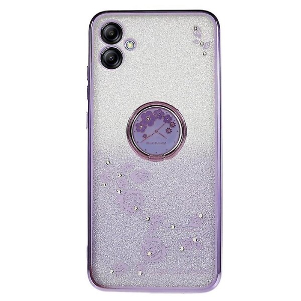 For Samsung Galaxy A04e 4G/M04 4G/F04 4G Rhinestone Phone Case Pattern Glitter Gradient TPU Cover