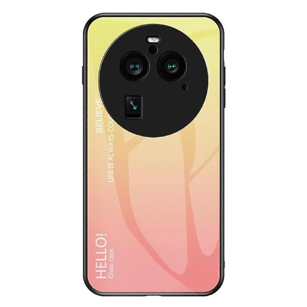 For Oppo Find X6 Pro Gradient Tempered Glass Phone Case PC+TPU Anti-Drop Cover