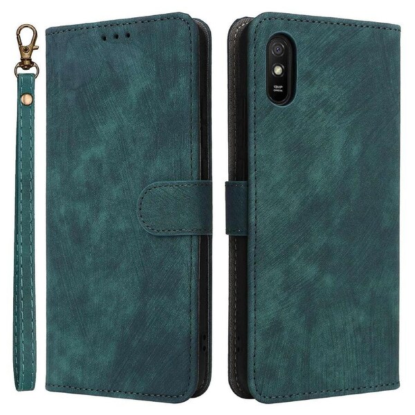 RFID Blocking Phone Case for Xiaomi Redmi 9A/9AT/9A Sport/9i/9i Sport,Stand Flip Wallet Cover