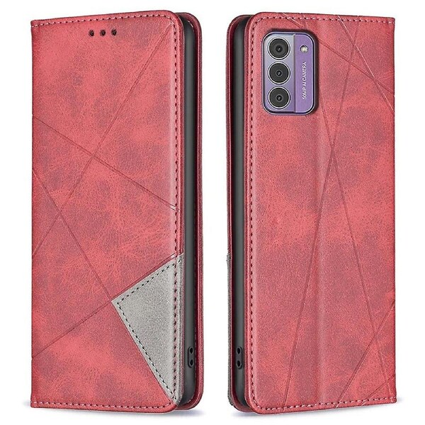 For Nokia G42 Stand Leather Phone Cover Imprinted Line Cell Phone Case with Card Slots