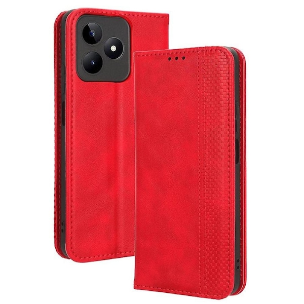 For Realme C53 (Global)/C53 (India)/C51/Note 50 4G/Narzo N53 4G Retro Phone Case Stand Wallet Cover