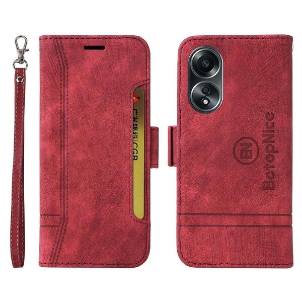 BETOPNICE 001 For Oppo A58 4G Anti-Scratch PU Leather Phone Case Stand Wallet Shockproof Cover