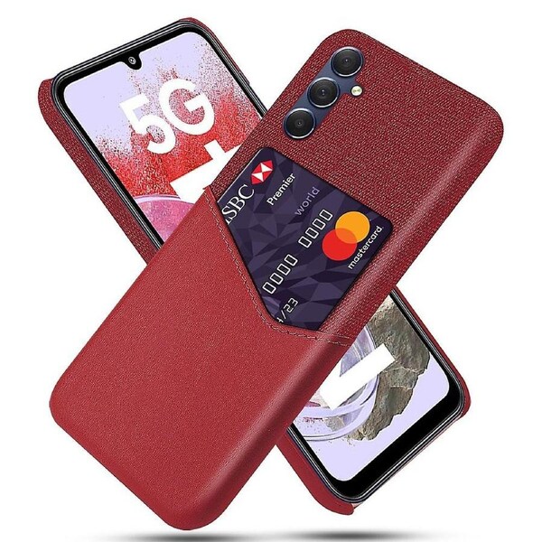 Card Holder Phone Case for Samsung Galaxy M34 5G/F34 5G Cover Cloth Texture PU+PC Phone Shell