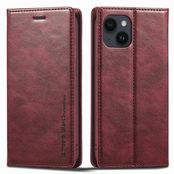 LC.IMEEKE Phone Wallet Case for iPhone 15 Plus,RFID Blocking PU Leather Stand Phone Cover