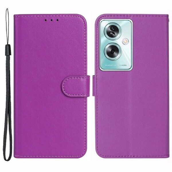 For Oppo A79 5G/A2 5G Cell Phone Cases with Strap Folio Flip PU Leather Stand Cover