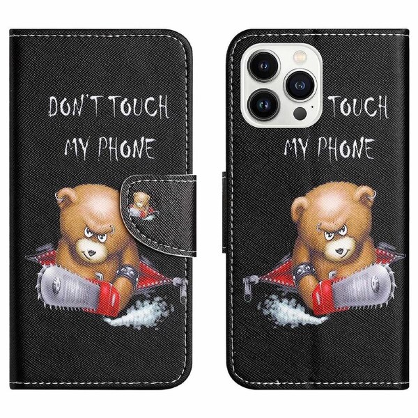 For iPhone 15 Pro Max Cellphone Case Pattern Printing Leather Wallet Stand Phone Cover