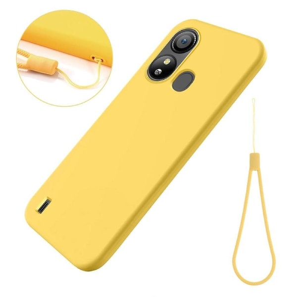 For ZTE Blade L220 Soft Lining Liquid Protection Case Anti-Fingerprint Phone Cover with Strap