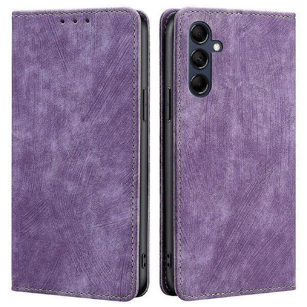 Textured Phone Cover for Samsung Galaxy M14 5G,Stand RFID Blocking Wallet ic Leather Flip Case