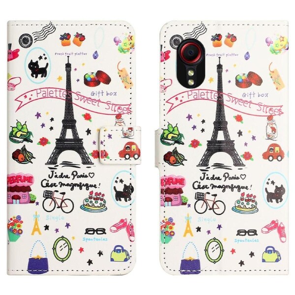 For Samsung Galaxy Xcover 7Case Leather Printed Pattern Phone Protective Cover