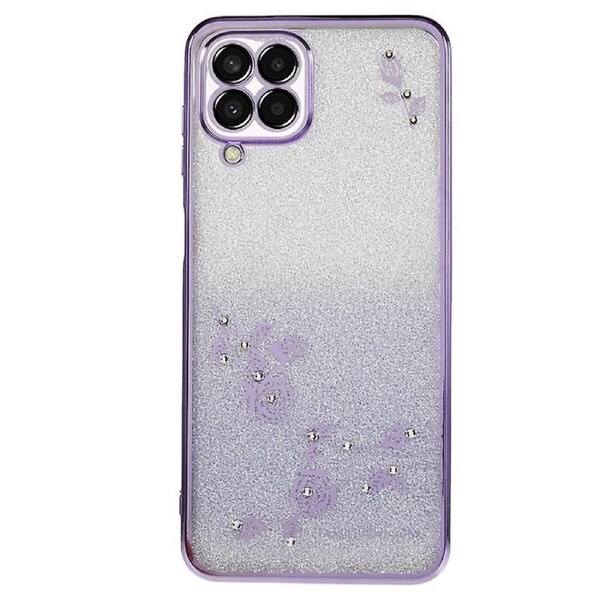 For Samsung Galaxy M33 5G (Global Version) Gradient Glitter TPU Case Pattern Bling Rhinestone Cover