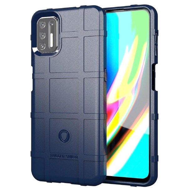 Shock-proof Square Grid Texture Thicken TPU Shell for Motorola Moto G9 Plus