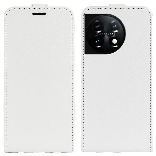 For OnePlus 11 5G PU Leather Anti-drop Phone Case Dual ic Clasp Vertical Flip Phone Cover