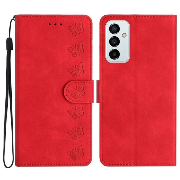 Stand Case for Samsung Galaxy M23 5G/F23 5G Butterfly Imprinted Wallet Leather Cover