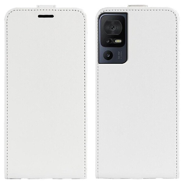 For TCL 40 SE Phone Case Crazy Horse Texture Card Holder PU Leather Vertical Flip Phone Cover