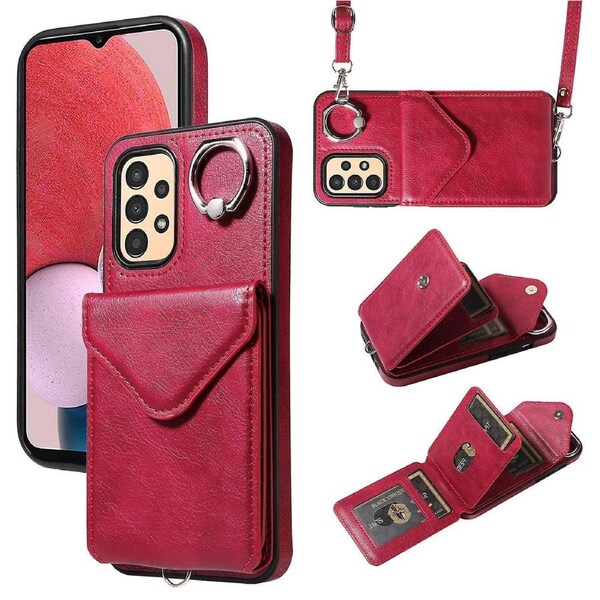 005 For Samsung Galaxy A13 4G/5G/A04 4G/A04s 4G Case PU Leather Card Slots Phone Cover