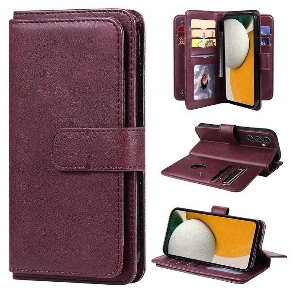 KT Multi-functional Series-1 For Samsung Galaxy A15 5G Case Leather Cover with 10 Card Slots
