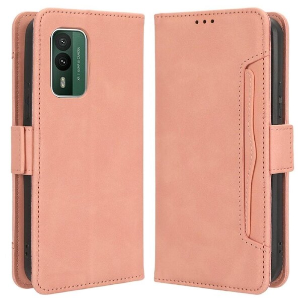 For Nokia XR21 Multiple Card Slots Phone Cover PU Leather Anti-drop Case with Stand Wallet